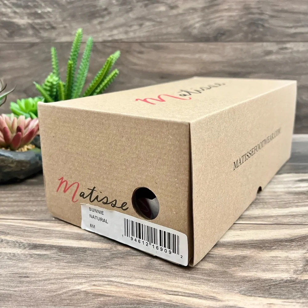 NIB Matisse Sunnie Gladiator Leather Sandal Natural - Picture 13 of 15